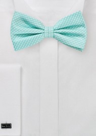 Pin Dot Bow Tie in Bright Pool