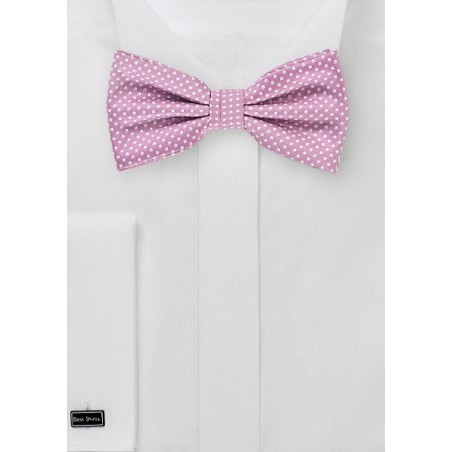 Pin Dot Bow Tie in Orchid