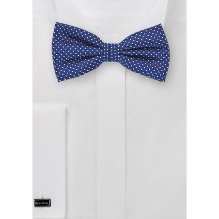 Royal Blue Bow Tie with Small Dots