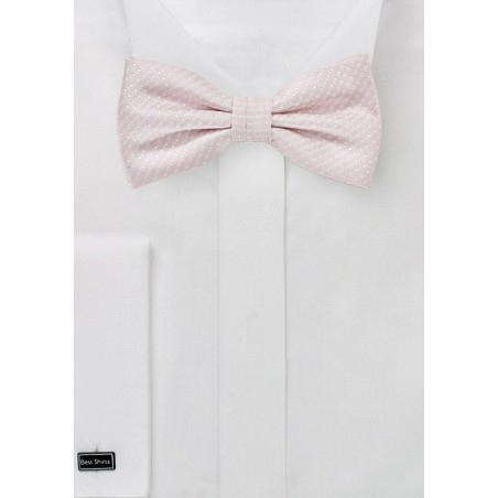Petal Pink Bow Tie with Dots