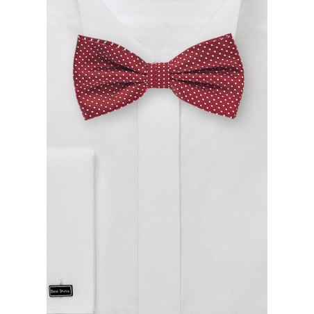 Cherry Pin Dot Bow Tie