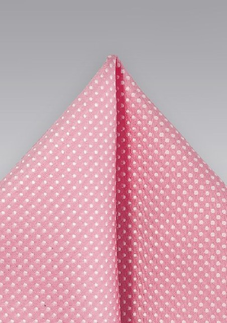 Pin Dotted Pocket Square in Tulip Pink