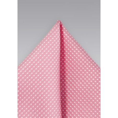 Pin Dotted Pocket Square in Tulip Pink