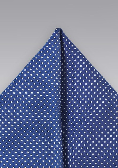 Pin Dot Pocket Square in Royal Blue
