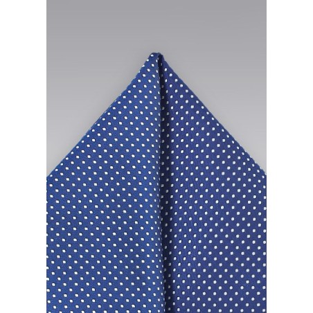 Pin Dot Pocket Square in Royal Blue