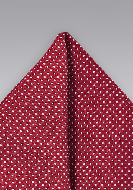 Pocket Square in Cherry Red Color
