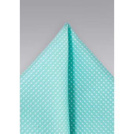Bright Pool Pocket Square with Tiny Dot