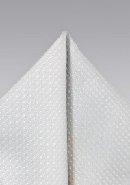 Monochromatic White Dotted Pocket Square