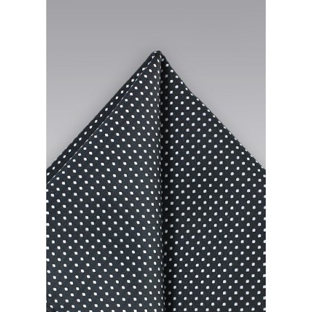 Black and Silver Pocket Square