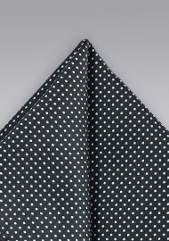 Black and Silver Pocket Square