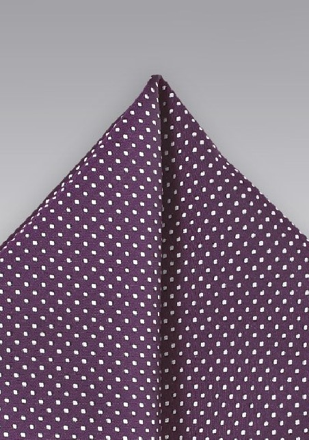 Eggplant Pin Dot Hanky