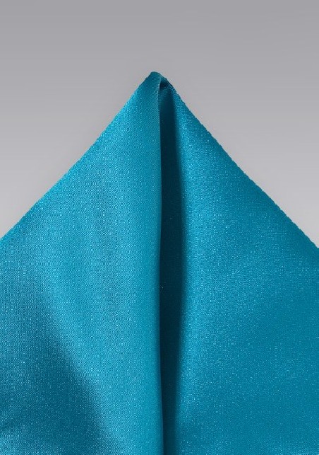 Peacock Blue Pocket Square