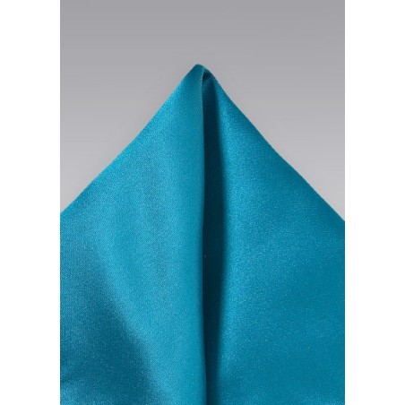 Peacock Blue Pocket Square