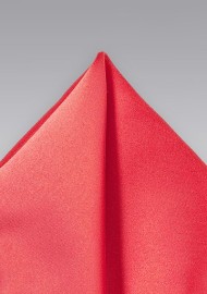 Neon Coral Colored Pocket Square