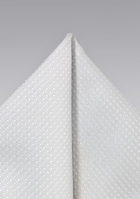 Light Platinum Silver Pocket Square