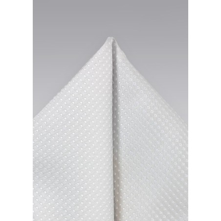 Light Platinum Silver Pocket Square