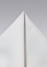 Ivory Pocket Square with Dots