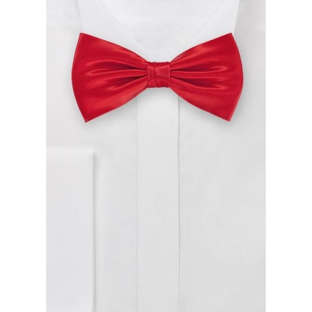 Bright Red Silk Bow Tie