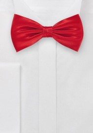 Bright Red Silk Bow Tie