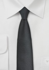 Matte Black Skinny Tie