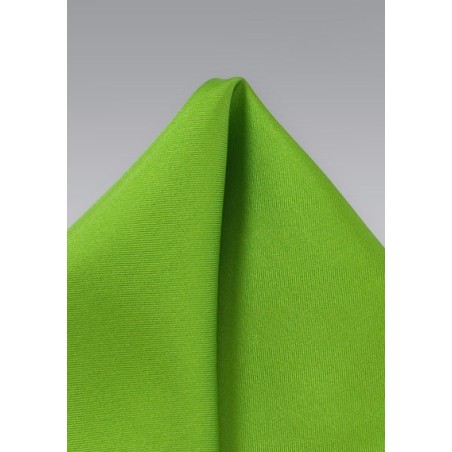 Bright Lime Green Silk Pocket Square