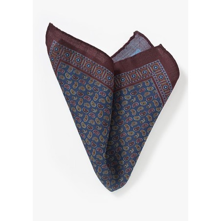 Wool Paisley Pocket Square