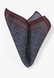 Wool Paisley Pocket Square