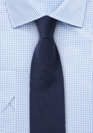 Cashmere Knit Tie in Navy