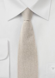 Cashmere Knit Tie in Beige