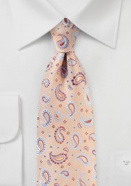 Paisley Tie in Coral Sands Color