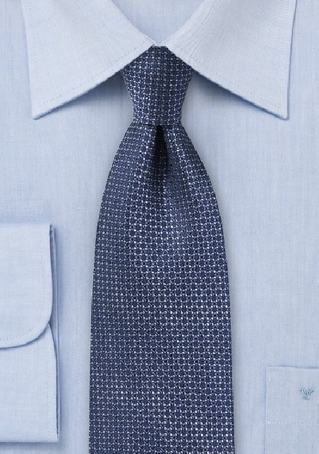 Woven Silk Tie in Classic Navy
