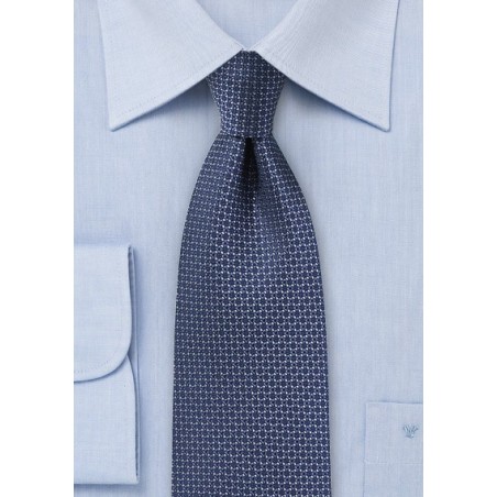 Woven Silk Tie in Classic Navy