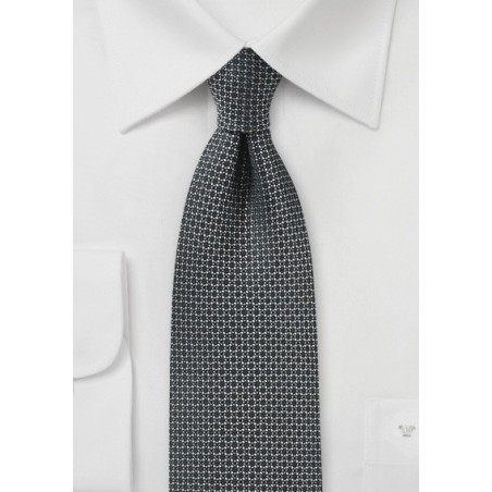 Black Woven Silk Tie