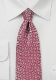 Geometric Design Tie in Red