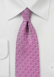 Geometric Design Tie in Pink