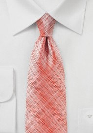 Textured Tie in Strawberry Red