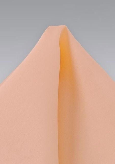 Coral Peach Hued Silk Pocket Square