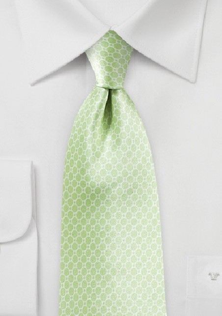 Pastel Green Satin Silk Tie