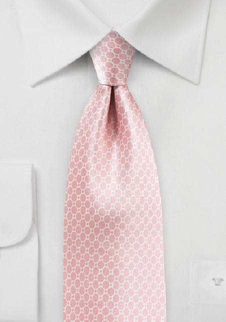 Satin Silk Tie in Strawberry Cream