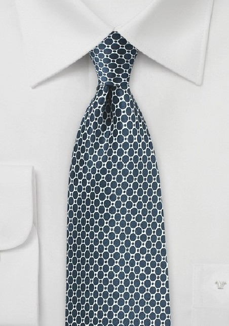 Eclipse Blue Satin Silk Tie