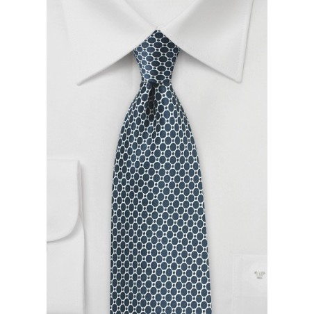 Eclipse Blue Satin Silk Tie
