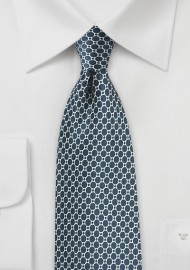Eclipse Blue Satin Silk Tie