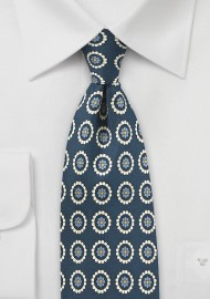 Designer Medallion Prints in Midnight Blue