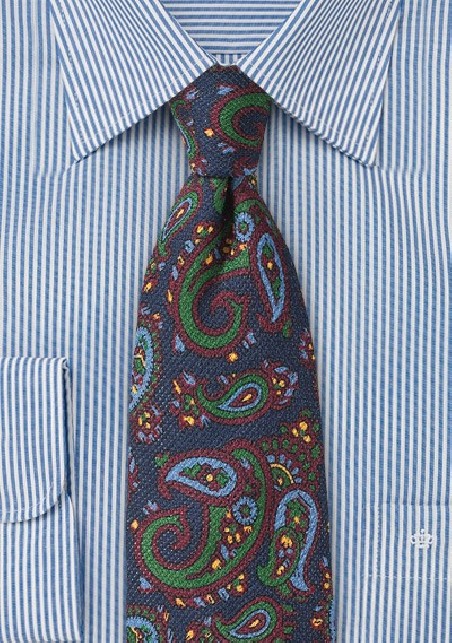 Bold Wool Paisley Tie