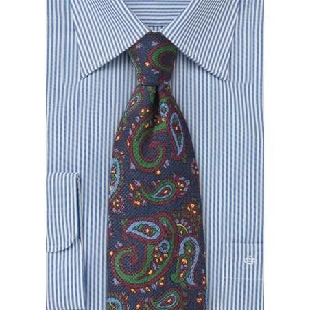 Bold Wool Paisley Tie
