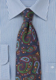 Bold Wool Paisley Tie