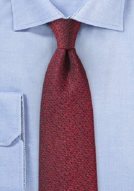 Textured Designer Tie in Burgundy