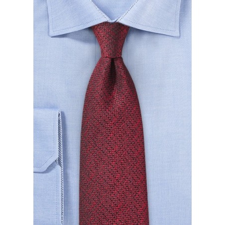 Textured Designer Tie in Burgundy