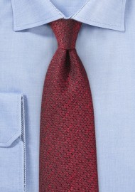 Textured Designer Tie in Burgundy