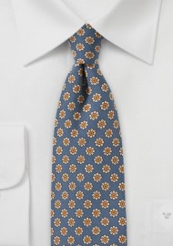 Floral Print Tie in Victorian Lilac